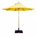 23277 - Galtech International - 9' Double Pulley Octagonal Umbrella 77: Sunflower Yellow DW: Dark WoodSunbrella Solid Colors - Quick Ship -