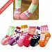 Elesa Miracle Non-skid Baby Girl Toddler Shoe Socks, 6 Pairs, Anti Slip, for 12 - 24 Months