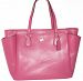 COACH Crossgrain Leather Baby Diaper Bag Multifunction Tote in Light Gold / Dahlia Pink 35702