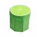 BIBITIME 3D Fruit Green lemon Cube Foot Stool Seat Folding Ottoman Pouffe Toy Storage Box with Lid, 11.81x11.41"