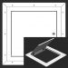 42" x 50" Hinged Square Corner - Access Panel for Ceilings