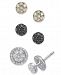 Diamond Cluster 4-Pc. Stud Earrings and Interchangeable Jacket Set (3/4 ct. t. w. ) in Sterling Silver