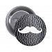 Funny White Moustache On Black Leather Pattern 2 Inch Round Button
