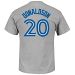 Toronto Blue Jays Josh Donaldson MLB Player Name & Number Road T-Shirt (Gray)