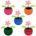Solar powered Red Flip Flap pot with swaying flower [Toy]