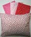 Percale Baby Pillow Case - Primary Hearts Collection - Red On White - Made In USA by sheetworld