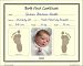 Birth Print Certificate - Inkless Footprint Baby Keepsake by Save The Moment