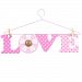 Little Boutique Hanger Wall Art - Pink Love by Littleboutique