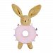 Trousselier V3001 03 Rattle Ring Rabbit 10 cm Pink Lines