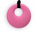 Stimtastic Chewable Silicone Round Pendant Nontoxic BPA and Phthalate Free, Pink