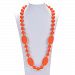 Consider It Maid Silicone Teething Necklace for Mom to Wear - FREE E-BOOK - BPA FREE and FDA Approved - Peas in a Pod (38 Inch Orange)