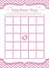 Pink Feet Girl Baby Shower Bingo Game Cards (20 Count)