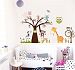 Jessie&letty Jungle Zoo Animal Tree Giraffe Monkey Owl Wall Stickers Decal for Kids Room Nursery Decoration by Jessie&Letty