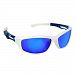 Polarized Sport Sunglasses with TR90 Frame for Men Women Golf Fishing running (White Blue)