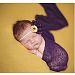Luxury Stretch Newborn Boy Girl Baby Photography Props Wrap Yarn Cloth Blanket (Purple)