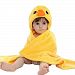 WONFAST Hooded Ultra-soft Flannel Kids Baby Bath Towels Animal Bathing Wrap Blanket, 0-6 Years Old (Yellow Duck)