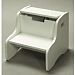 Gift Mark Childrens Two Step Stool with Storage, White