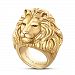 Heart Of A Lion 24K Gold-Plated Men's Ring