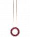 Amore by Effy Ruby (1-5/8 ct. t. w. ) and Diamond (1/3 ct. t. w. ) Circle Pendant Necklace in 14k Rose Gold, Created for Macy's