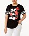 Hybrid Trendy Plus Size Mickey and Minnie Mouse Graphic T-Shirt