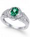 Emerald (1 ct. t. w. ) and Diamond (1/3 ct. t. w. ) Ring in 14k Gold