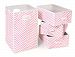 Badger Basket Folding Hamper and 3 Basket Set, Pink/White