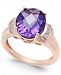 Amethyst (4-1/4 ct. t. w. ) and White Topaz (1/4 ct. t. w. ) in 14k Rose Gold-Plated Sterling Silver