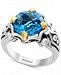 Effy Balissima Blue Topaz Ring (6-1/5 ct. t. w. ) in Sterling Silver and 18k Gold