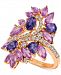 Le Vian Precious Collection Multi-Sapphire (4 ct. t. w. ) and Diamond (1/2 ct. t. w. ) Ring in 14k Rose Gold