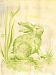 Oopsy Daisy Toile Bunny Stretched Canvas Wall Art by Heather Gentile-collins, 18 by 24-Inch