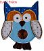 2 iron-on appliques set - Owl 8X5Cm and Star 10X9Cm embroidered application set by TrickyBoo Design Zurich Switzerland