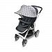 [Manito] Sunshade Scandi / Sunshade for Baby stroller, Pushchair, and Car Seat, Wide Sunblock, UV Cut, Universal and easy installing (star_grey)
