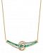 Emerald (1-3/4 ct. t. w. ) and Diamond (1/4 ct. t. w. ) Necklace in 14k Gold