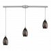 31133/3L-ASH-LED - Elk Lighting - Formations - 36 28.5W 3 LED Linear Pendant Satin Nickel Finish with Ashflow Glass - Formations