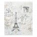 Paris city collage design throw Fleece Blanket