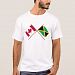 Canada and Jamaica Crossed Flags T-shirt