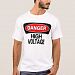 DANGER HIGH VOLTAGE ELECTRICIAN ELECTRICAL T-SHIRT