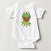 Kermit the Frog Cartoon Head Baby Bodysuit