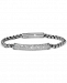 Men's Diamond Hammered Link Bracelet (1/10 ct. t. w. ) in Stainless Steel