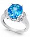 Swiss Blue Topaz (4-9/10 ct. t. w. ) and White Topaz (1/4 ct. t. w. ) Ring in Sterling Silver