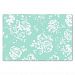 Mint with White Floral Pattern Tissue Paper