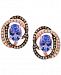 Tanzanite Royale by Effy Tanzanite (1-1/3 ct. t. w. ) and Diamond (1/3 ct. t. w. ) Stud Earrings in 14k Rose Gold
