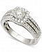 Diamond Multi-Row Square Halo Engagement Ring (1 ct. t. w. ) in 14k White Gold