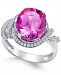 Pink Topaz (4-9/10 ct. t. w. ) and White Topaz (1/3 ct. t. w. ) Ring in Sterling Silver