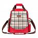Classic Plaid Multifunction Large Capacity Hand Bag Shoulder Bag Backpack Baby Diaper Baby Care Product (Red) by My Share Mall