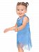 Kavio! Infants Sheer Jersey Raw Edge Fringe Asymmetrical Tank Dress Azure 12M