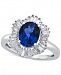 Lab-Created Blue Sapphire (1-7/8 ct. t. w. ) and White Sapphire (3/4 ct. t. w. ) Ring in Sterling Silver