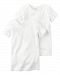 Carters Girls 2-Pack Cotton Short-sleeve Undershirt (8, White)