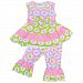 Unique Baby Girls Pastel Easter Bunny Outfit (6/XL, Pink)