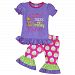 Unique Baby Girls "Eggstremely Cute" Easter Outfit (6/XL, Purple)